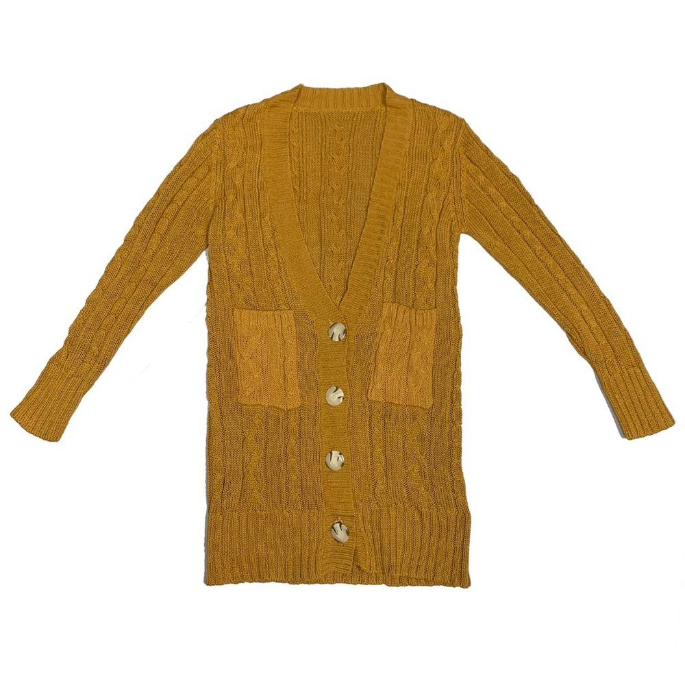 Knit Cardigan - Mustard